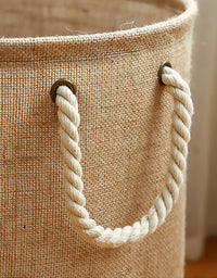 Waterproof Pure Cotton Linen Foldable Laundry Basket