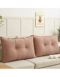 Housse de coussin Tatami pour salon et chambre à coucher de style crème blanc/rose