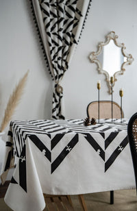 Zebra Stripes Print Modern Minimalist Tablecloth