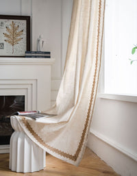 Hemp Lace Edge Cotton Linen Curtains