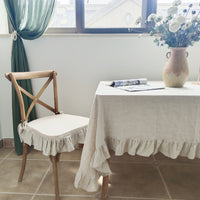 Lotus Lace Linen Chair Cushion