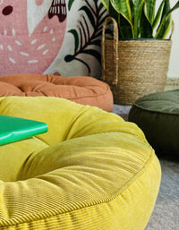 Coussin de sol rond, épais et confortable pour salon