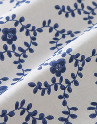 Nappe en coton imprimé bleu de style ferme 