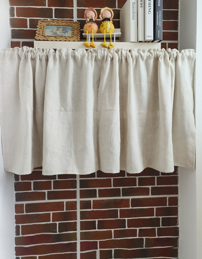 Pure Linen Rod Packet Half Curtain