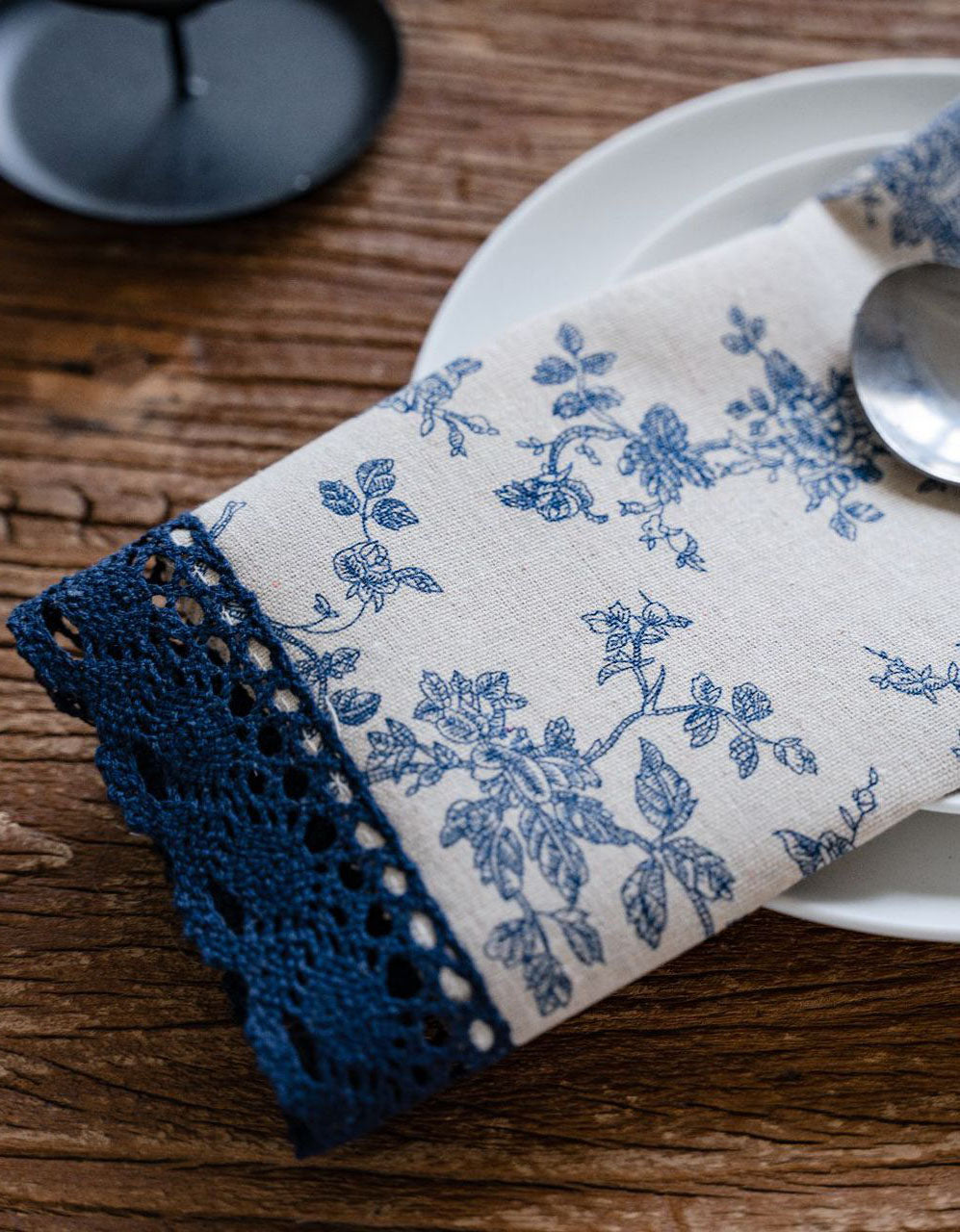 China Porcelain Pattern Blue Printed Placemats