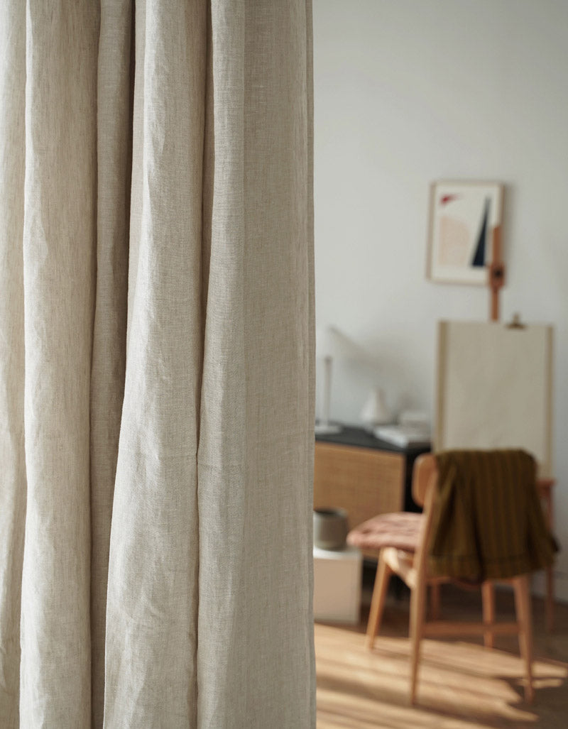 Cortinas de lino para el hogar de estilo francés 