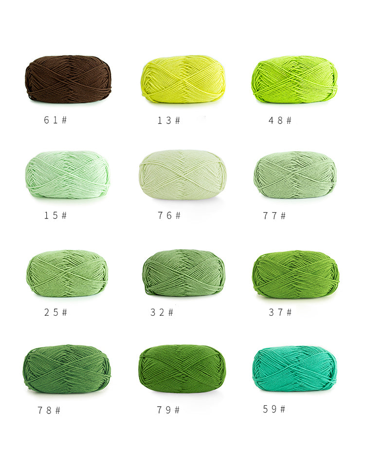 4-strand Combed Cotton Yarn Roll (Green series)