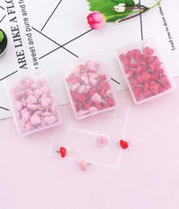 DIY Red Heart Shaped Board Pin (50 PCS)