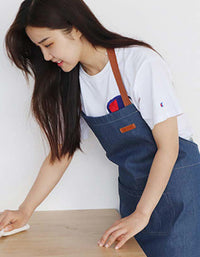 Adjustable Denim Apron with Pocket