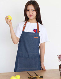 Adjustable Denim Apron with Pocket