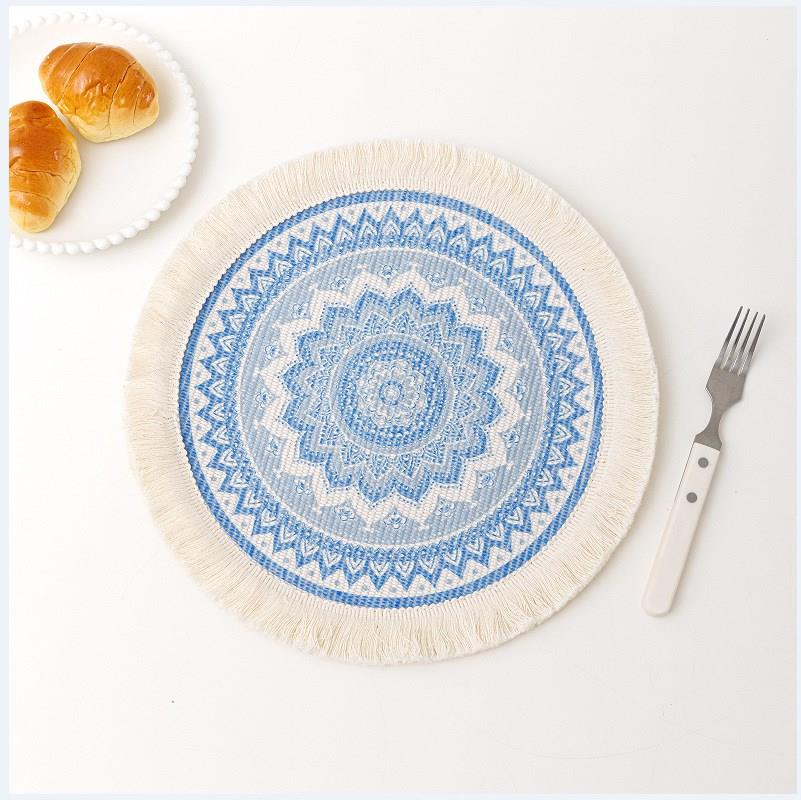 Anti-Scalding  Nordic Fabric Tassel Placemat (PACK OF 2)