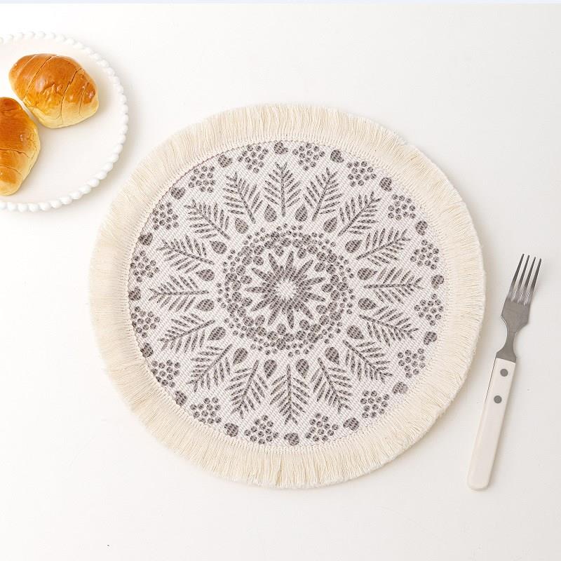 Anti-Scalding  Nordic Fabric Tassel Placemat (PACK OF 2)