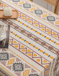 Bohemian Geometric Pattern Tablecloth with Tassel