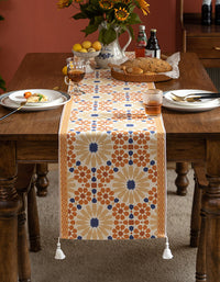 Chemin de table à motifs mixtes bohèmes