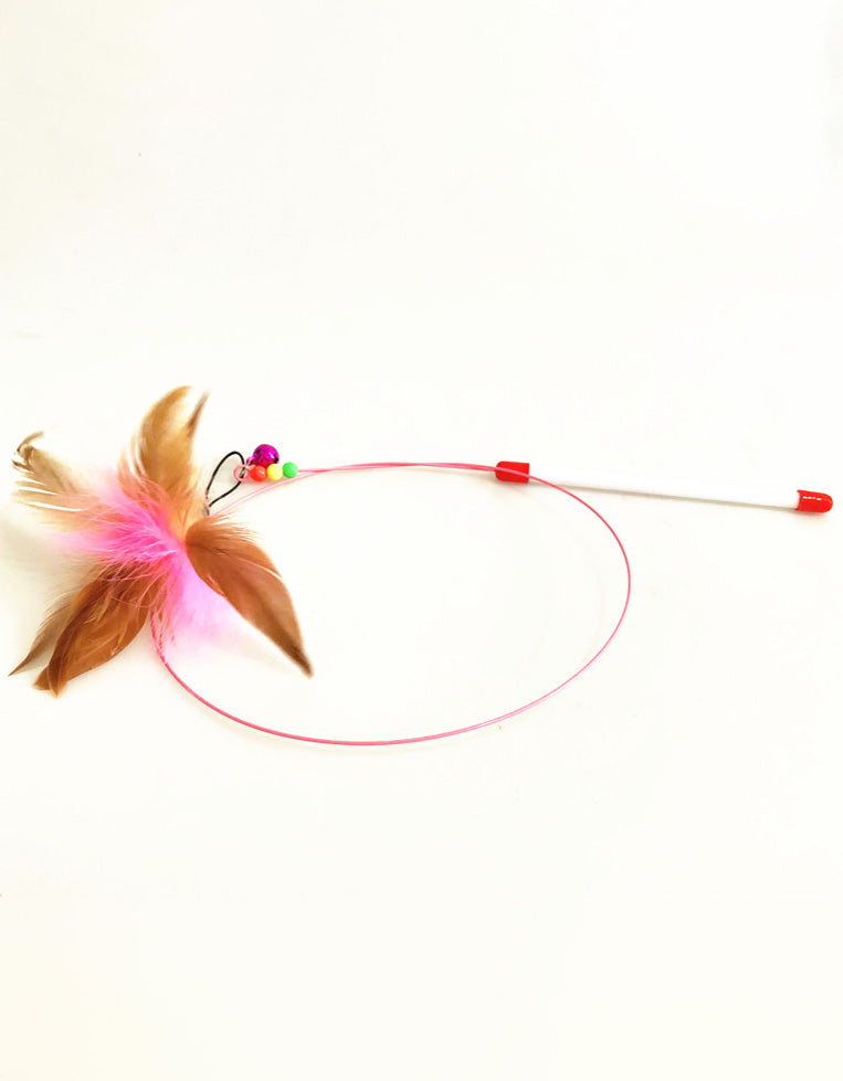 Brown Feather Teaser Cat Toy