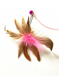 Jouet pour chat en plumes marron