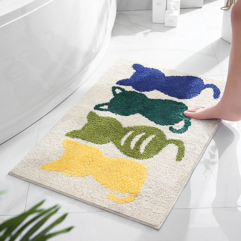 Tapis de bain absorbant et antidérapant au design de dessin animé