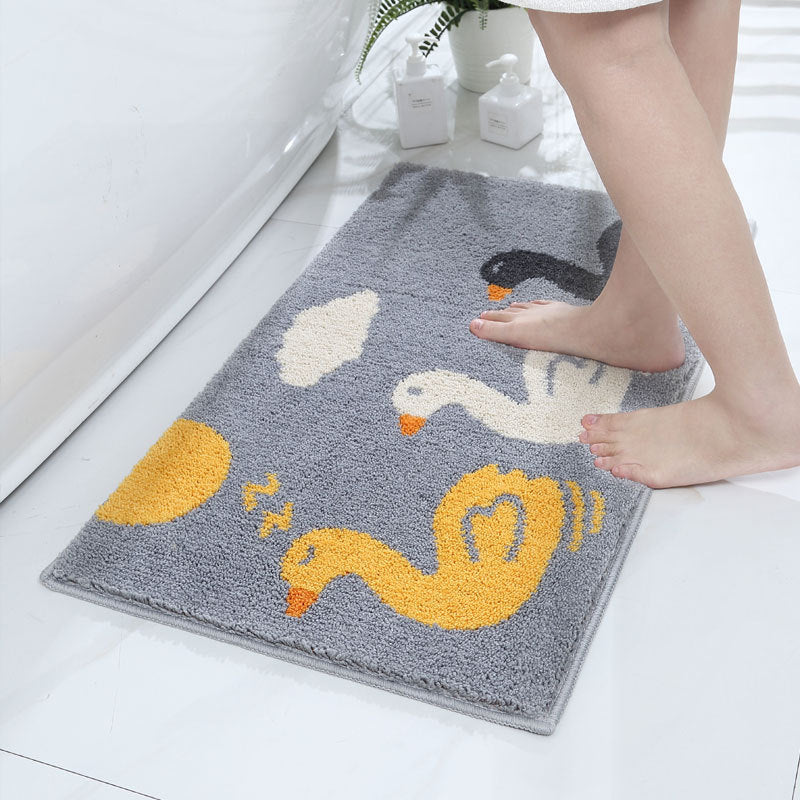 Alfombrilla de baño antideslizante absorbente con diseño de dibujos animados