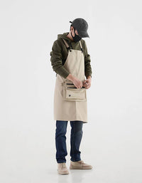 Cotton Canvas Waterproof Apron With Portable Bag