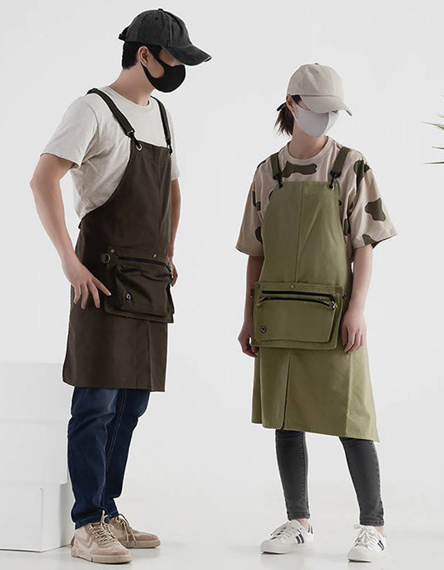 Cotton Canvas Waterproof Apron With Portable Bag