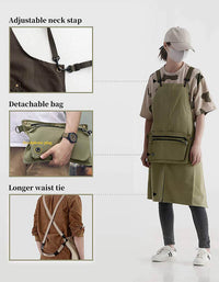 Cotton Canvas Waterproof Apron With Portable Bag