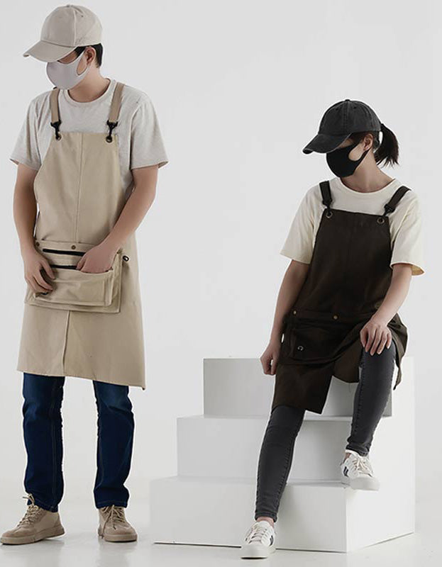 Cotton Canvas Waterproof Apron With Portable Bag