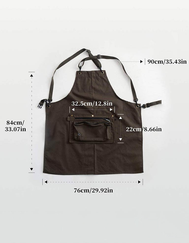 Cotton Canvas Waterproof Apron With Portable Bag