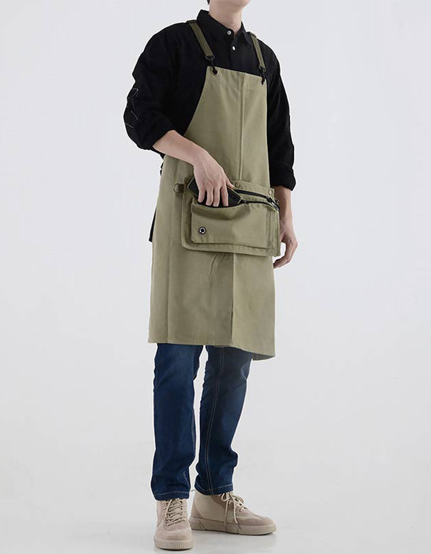 Cotton Canvas Waterproof Apron With Portable Bag