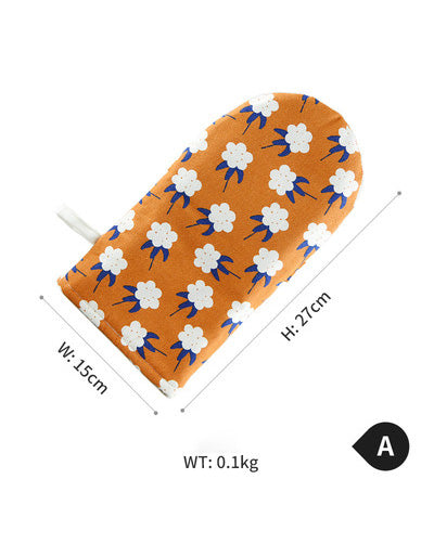 Gants de cuisine en coton et lin pour four à micro-ondes