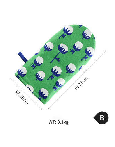 Gants de cuisine en coton et lin pour four à micro-ondes