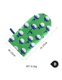 Gants de cuisine en coton et lin pour four à micro-ondes