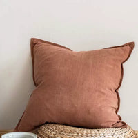 Housse de coussin de salon en coton et lin