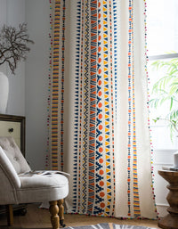 Cotton Linen Printing Bohemian Style Curtain