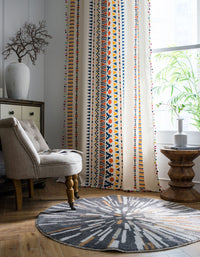 Cotton Linen Printing Bohemian Style Curtain