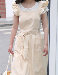 Cotton Ruffled Waterproof Cooking Apron