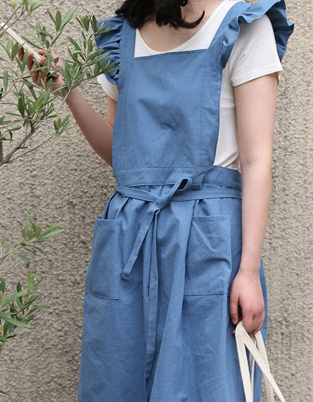 Cotton Ruffled Waterproof Cooking Apron