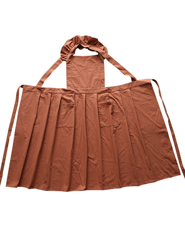 Tablier de cuisine imperméable à volants en coton