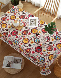 Countryside Style Bohemian Floral Tablecloth