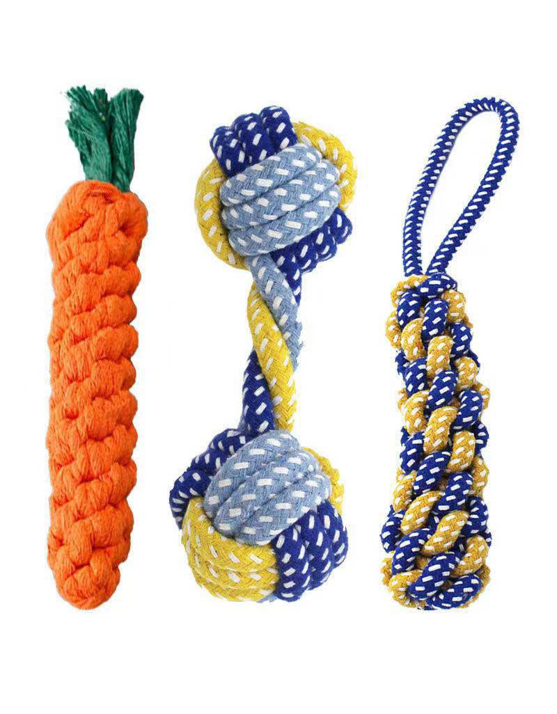 Dog Tooth Grinding and Bite Resistant Cotton Rope Toys