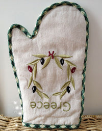 Embroidery Microwave Oven Gloves ( Gloves+Pad )