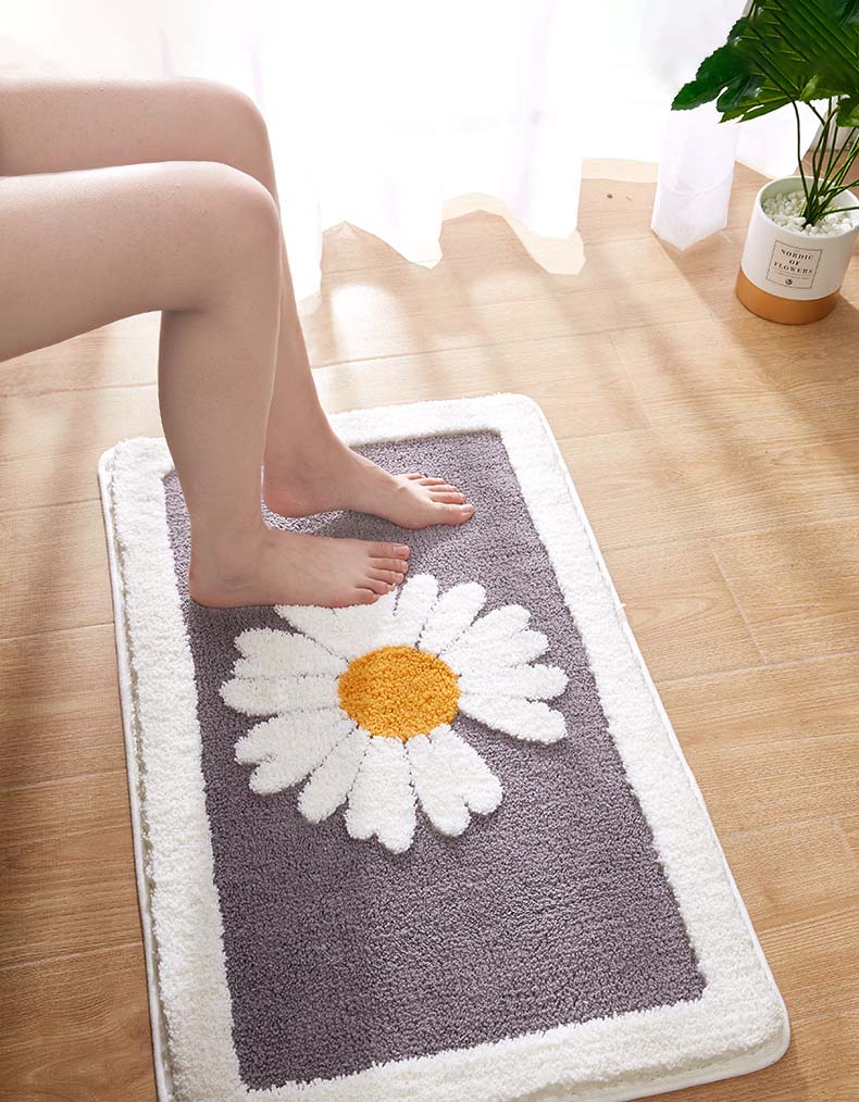 Alfombrilla de baño antideslizante con diseño floral