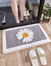 Tapis de bain antidérapant à motif floral