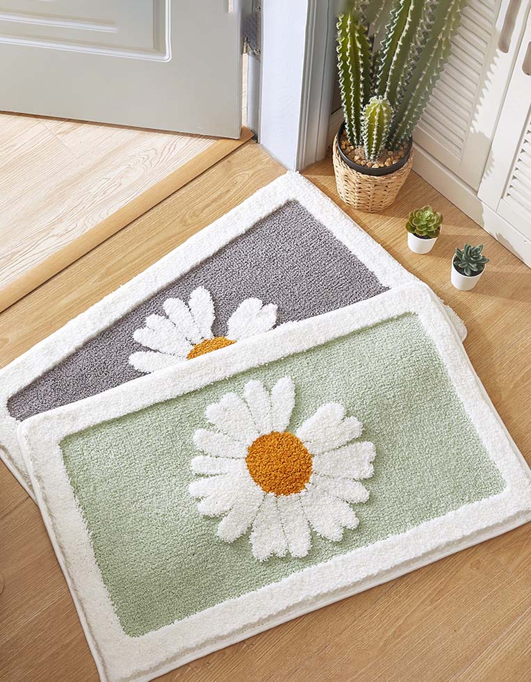 Floral Non-Slip Bath Mat