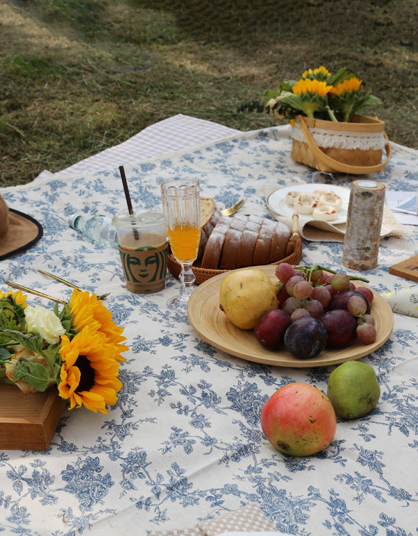 Floral Print Outdoor Picnic Blanket