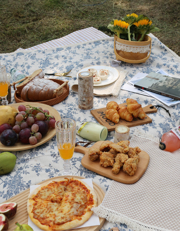 Floral Print Outdoor Picnic Blanket