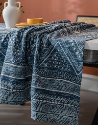 Geometric Pattern Cotton Linen Tablecloth