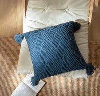 Green Knitted Square Cushion Cover