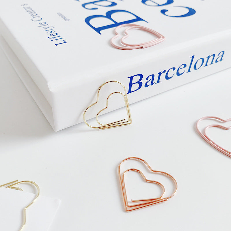 30 PCS Heart-Shaped Paper Clip