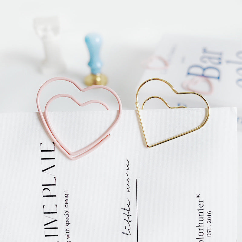 30 PCS Heart-Shaped Paper Clip