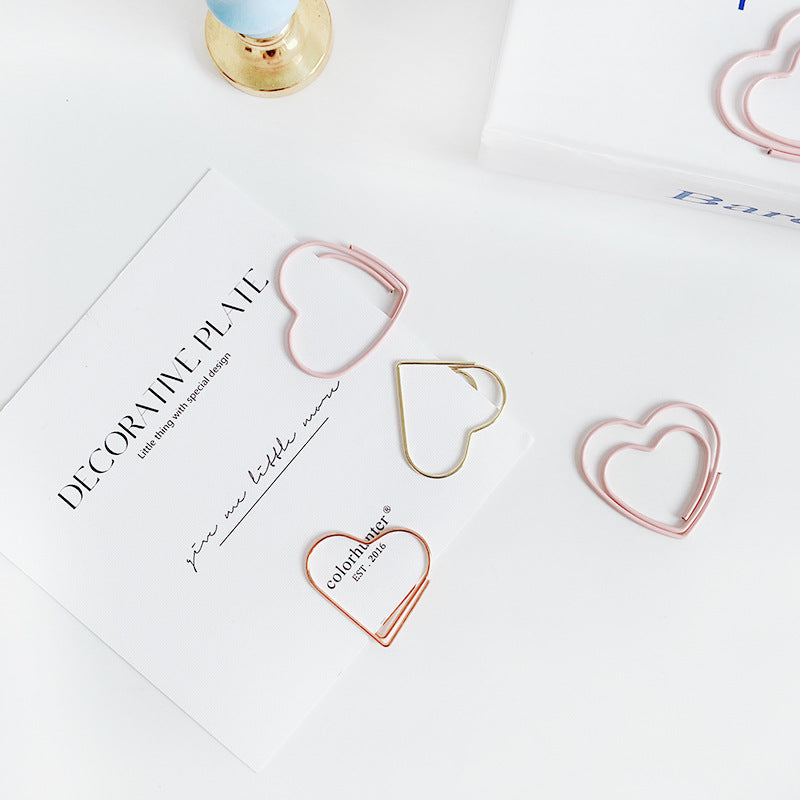 30 PCS Heart-Shaped Paper Clip